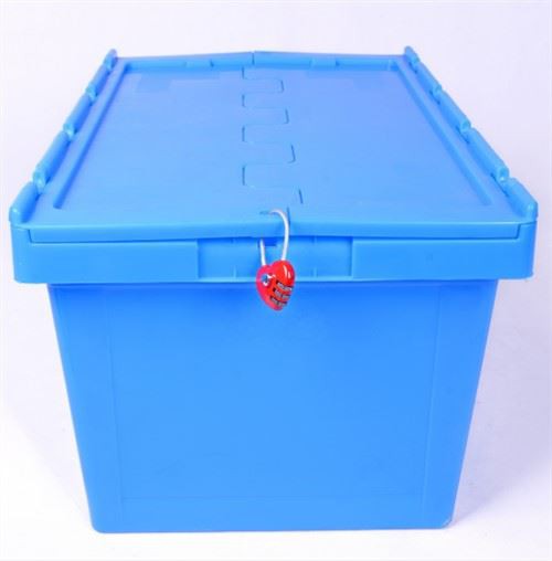 Cutie de depozitare din plastic care se poate bloca