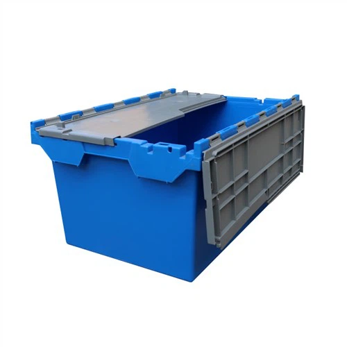 Containere de depozitare din plastic cu capace atașate