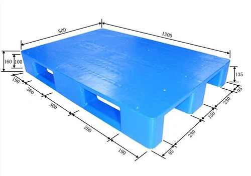 Palet HDPE 3 Skids Euro palet din plastic